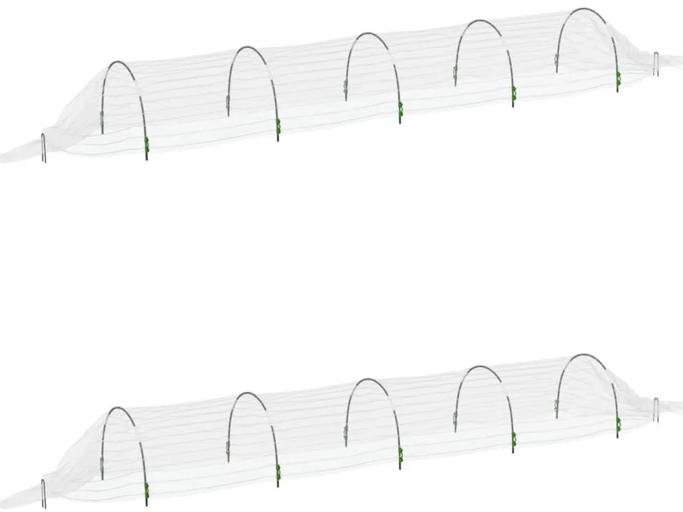 2 db üvegszál és PP háló alagút 1,5 x 5 m