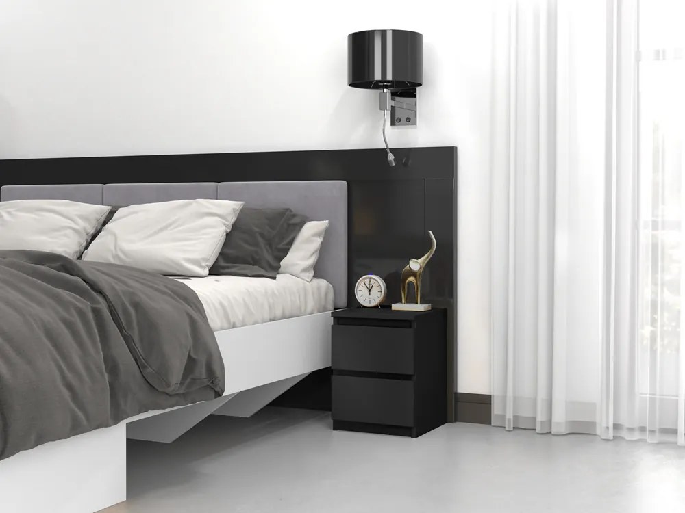 Baltrum M2 éjjeliszekrény, 30x40x30 cm, fekete