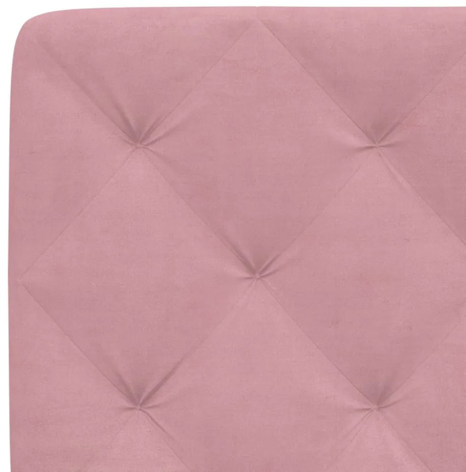 rózsaszín bársony fejtámla párna 80 cm