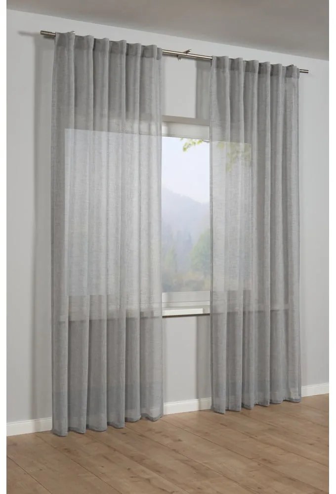 Szürke függöny 245x140 cm Natur - Gardinia