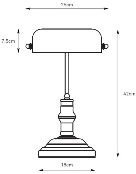 Markslöjd 108977 - Asztali lámpa BANKERS 1xE14/40W/230V aranyszínű
