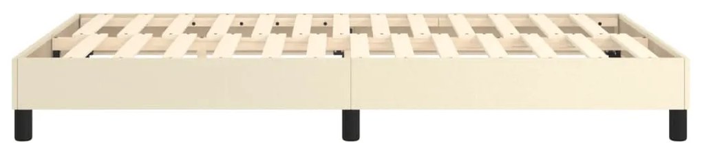 krémszínű műbőr rugós ágykeret 120 x 200 cm