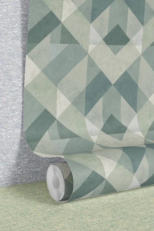 Esselle Home A La Mode Knoll szürke-törtfehér geometrikus vlies tapéta – 100623EH