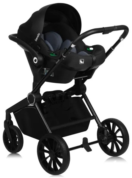 Lionelo - MIKA PLUS 3 az 1-ben kombinált babakocsi, kőszürke