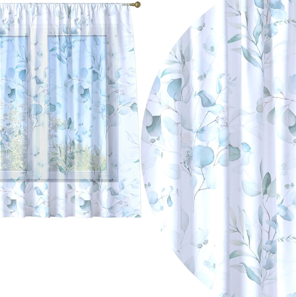 Függöny Készre Varrva 400x150 Voile Színes Mintás Ráncfogós 073