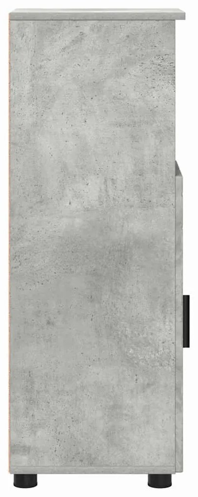 Fürdőszoba Székény ajtóval Beton szürke 30 x 35 x 95 cm Faanyag