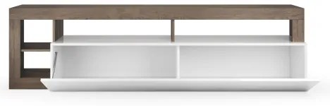 LENOR TV-állvány fehér/tölgy