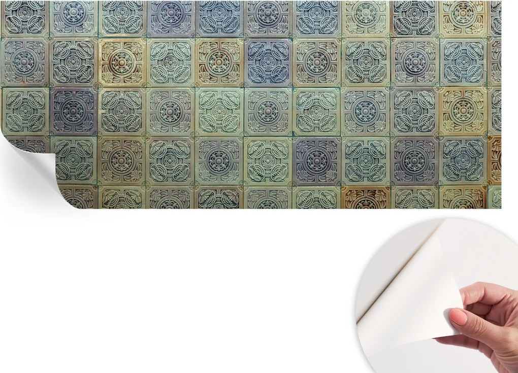 Prémium öntapadós fali fotótapéta Geometrikus csempék 250x104 cm