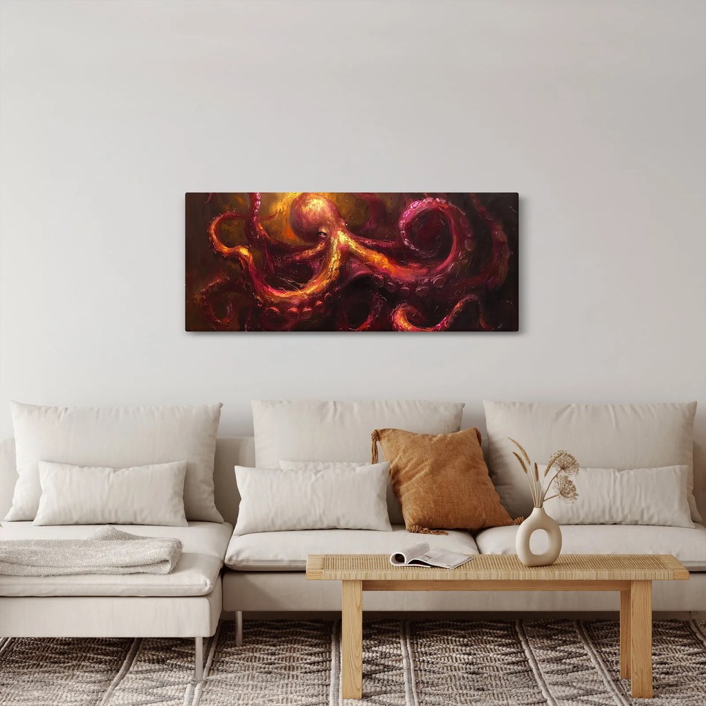 Kép - Polip, olajfestmény (120x50 cm)