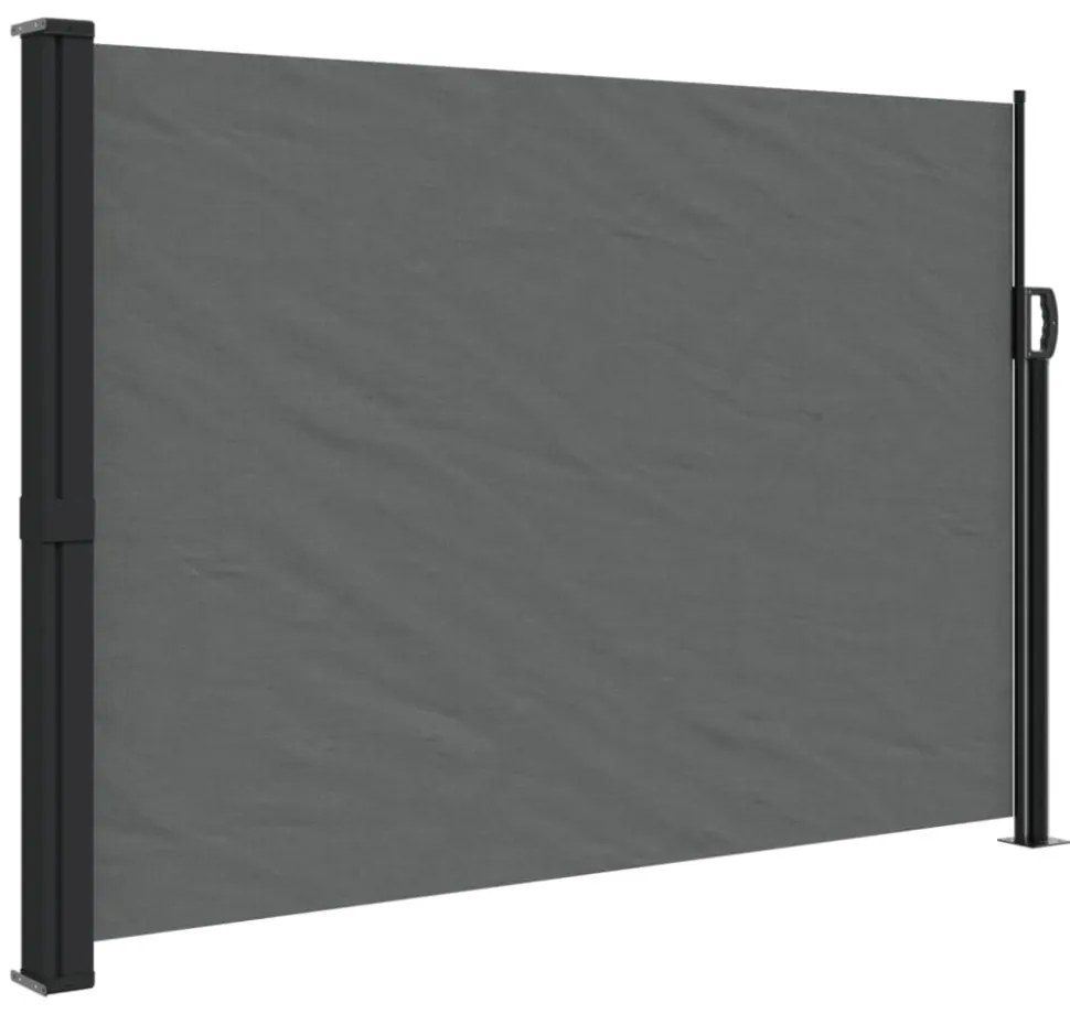 antracitszürke behúzható oldalsó napellenző 140 x 600 cm