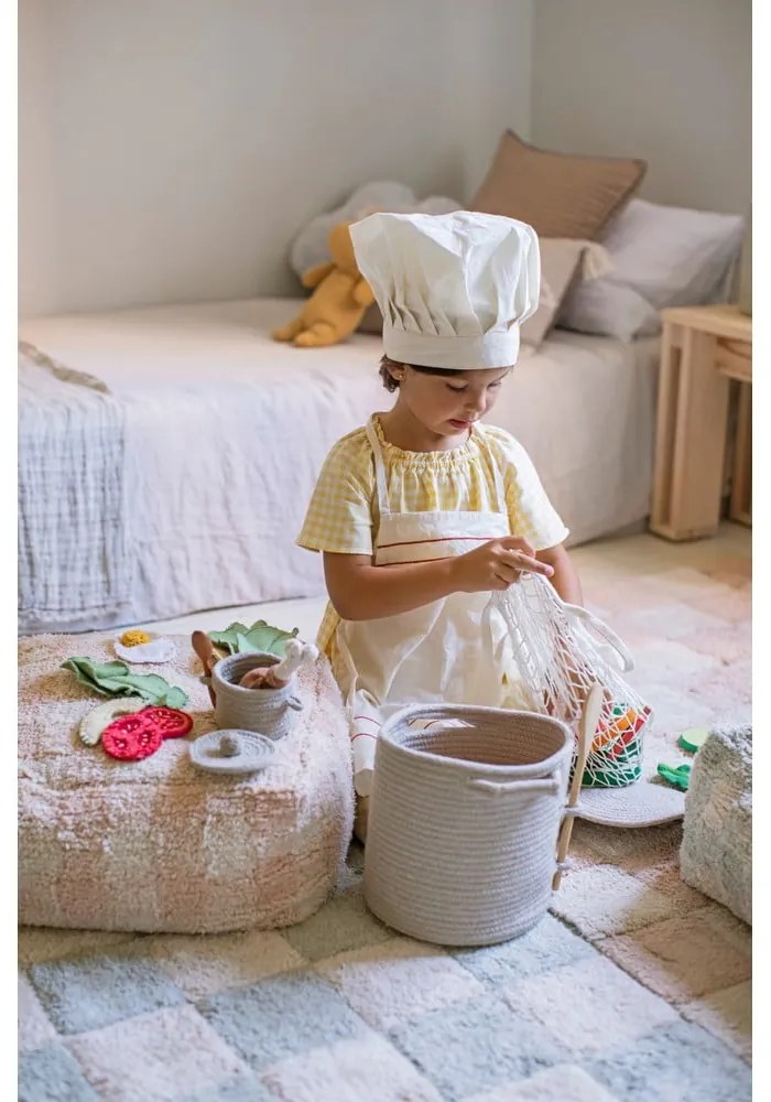 Világos rózsaszín-krémszínű mosható kézi szövésű pamut szőnyeg 120x160 cm Kitchen Tiles Rose – Lorena Canals