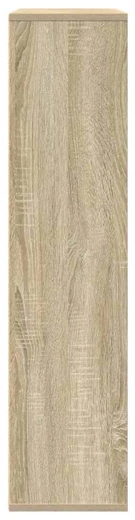 sonoma tölgy színű szerelt fa könyvszekrény 89x24x101,5 cm