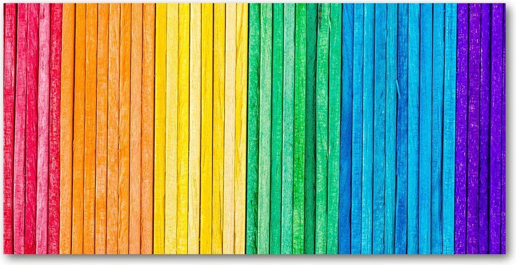 Konyhai panel Színes csíkok 100x50 cm Ragasztó