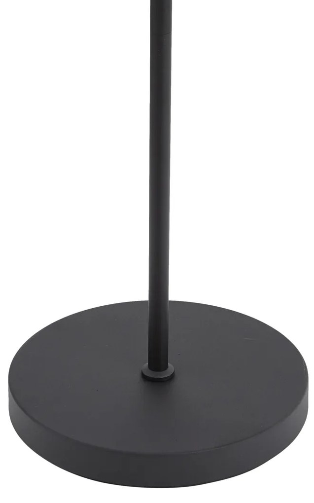 Modern állólámpa fekete LED-del, 3 fokozatban dimmelhető, újratölthető - Statler