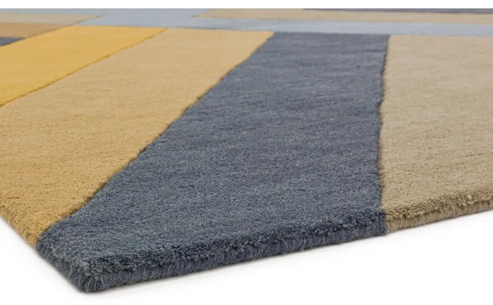 Big Zig szürke-sárga szőnyeg, 160 x 230 cm - Asiatic Carpets