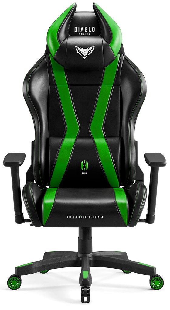 Diablo X-Horn 2.0 gamer szék Átlagos méret: Fekete-zöld