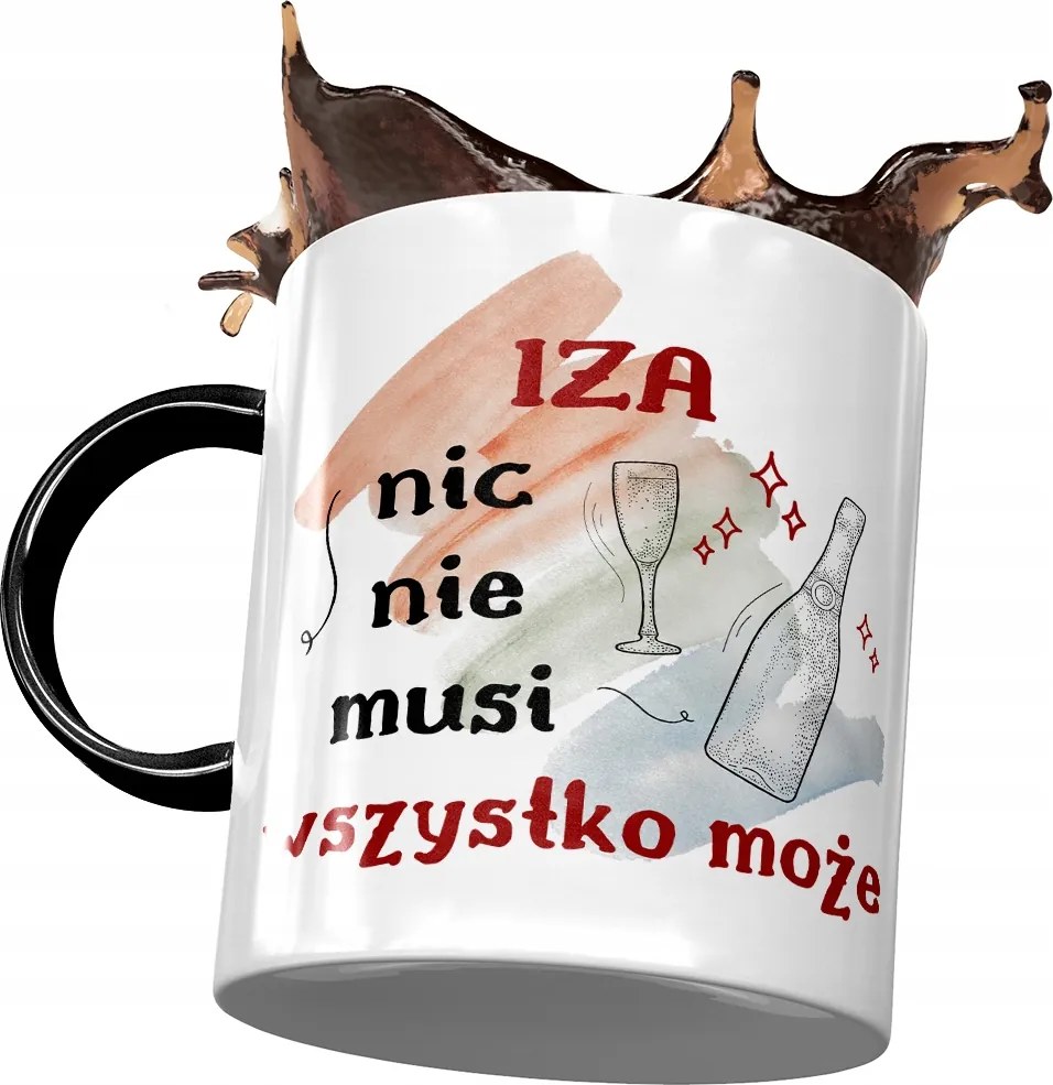 Fekete Bögre Izabella Feleség Ajándék Nyomtatott Fotóval