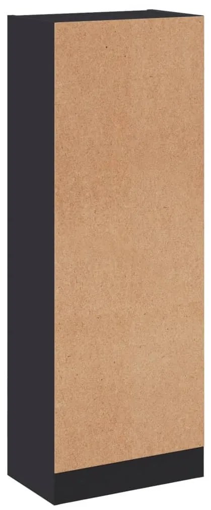 3 szintes szürke szerelt fa könyvszekrény 40 x 24 x 109 cm