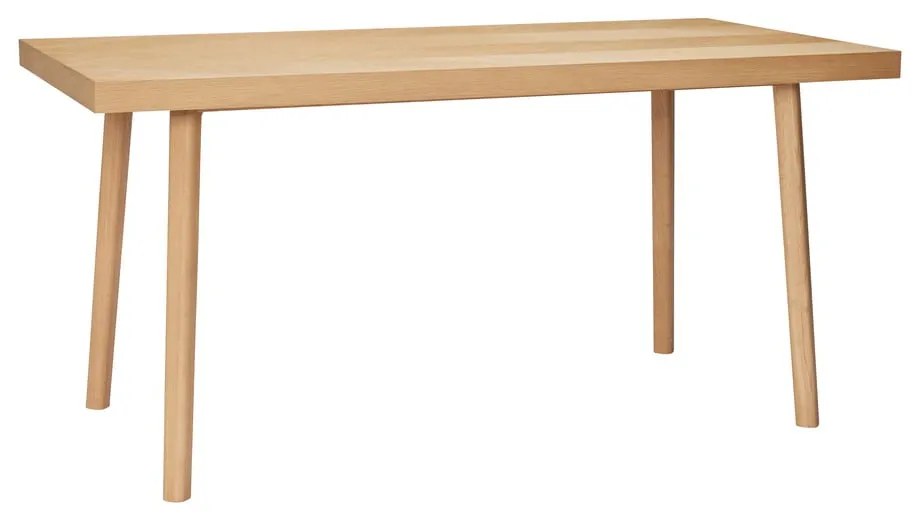 Natúr színű étkezőasztal tölgyfa dekorral 80x160 cm Herringbone – Hübsch