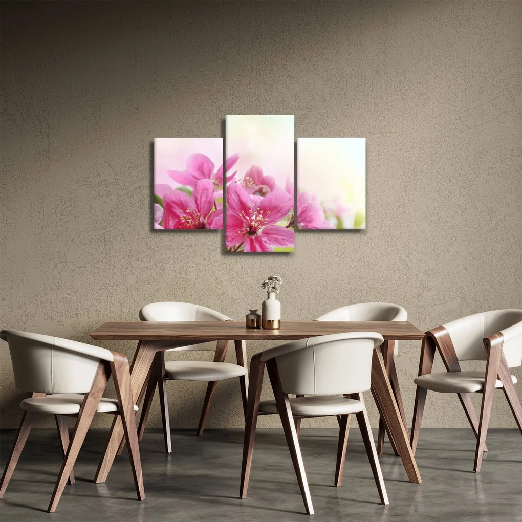 Kép - Rózsaszín virágok (90x60 cm)