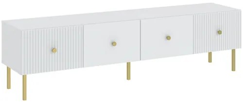 TV-állvány 180 cm, fehér VIENA LOWBOARD