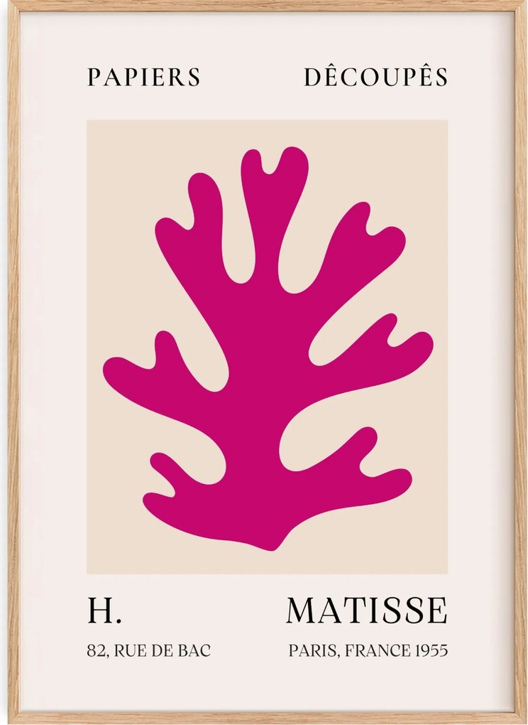 Poszter 50x70 Henri Matisse Papiers Découpés Rózsaszín Forma Berggruen 1953