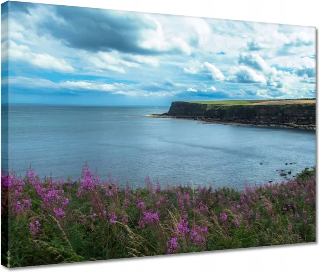 Vászonkép 40x30 Illatos tájkép sziklával