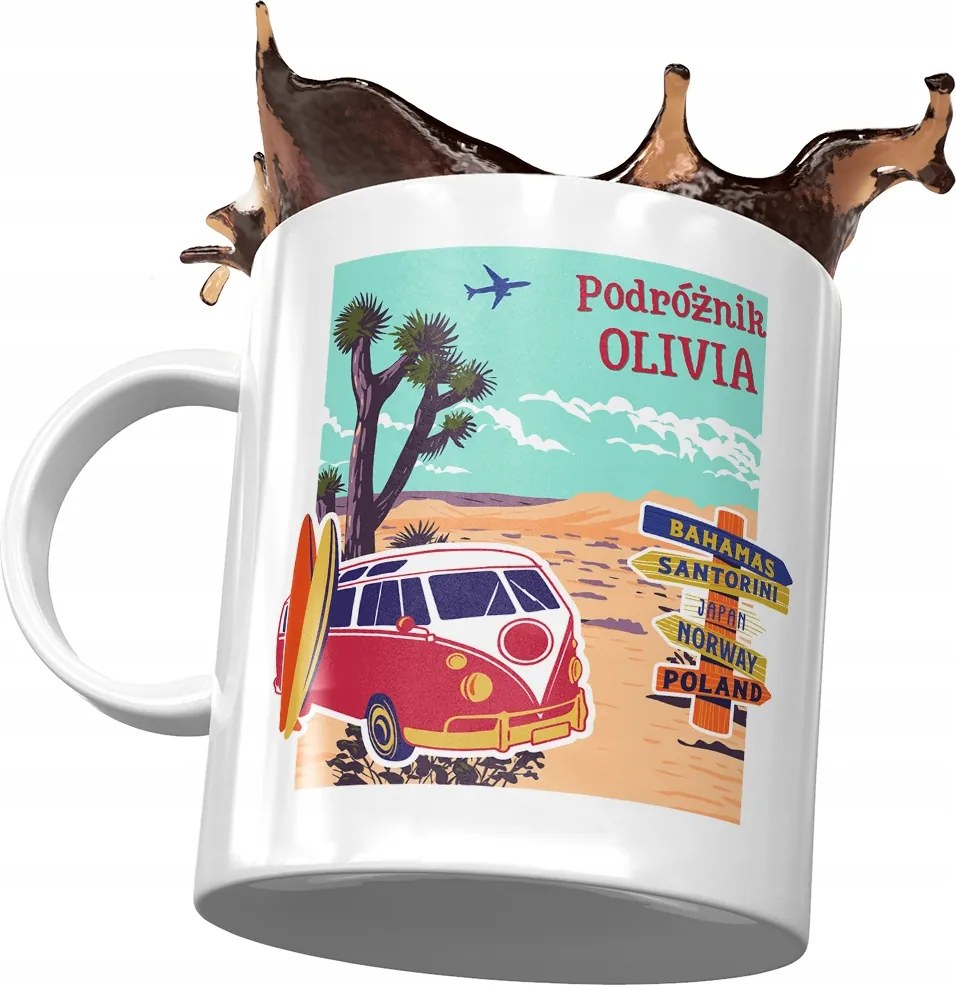 Olivia Születésnapi Bögre Névnapi Ajándék Nyomtatott Fotóval