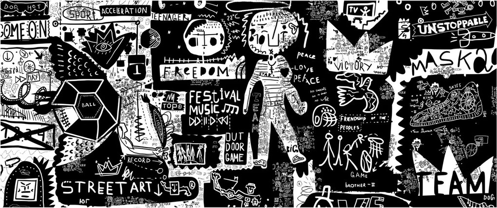 Kép - Graffiti (120x50 cm)