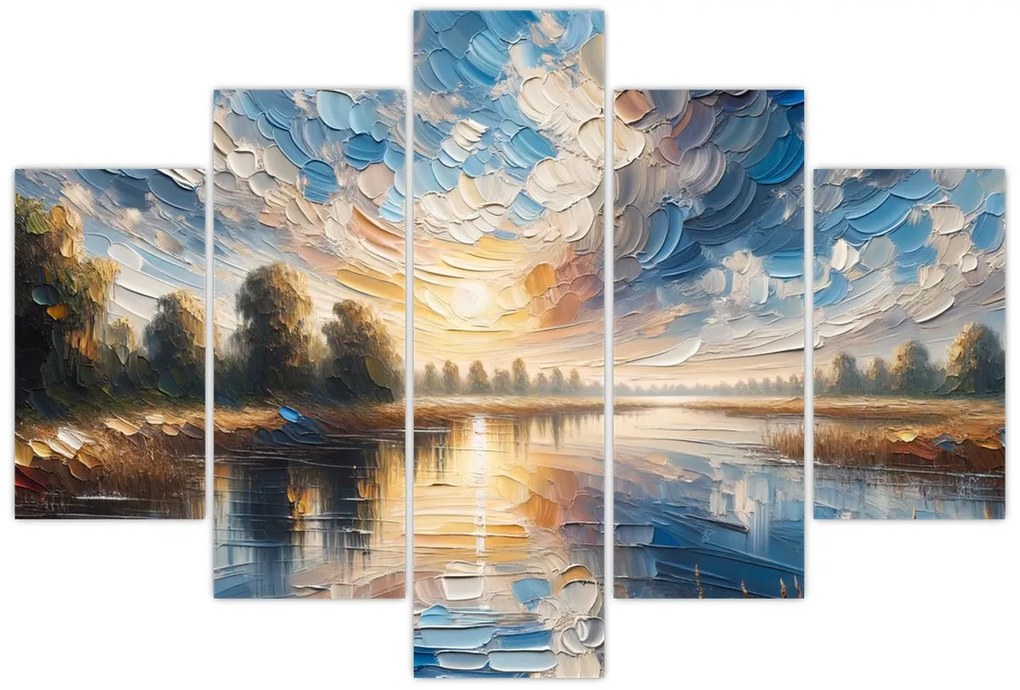 Kép - Napfestmény a víz felett (150x105 cm)