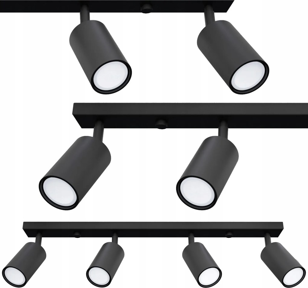 Függő lámpa Csillár Plafon Tuba Fém Led GU10 Acél Léc Alap