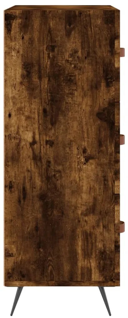 füstös tölgy színű szerelt fa komód 69,5 x 34 x 90 cm