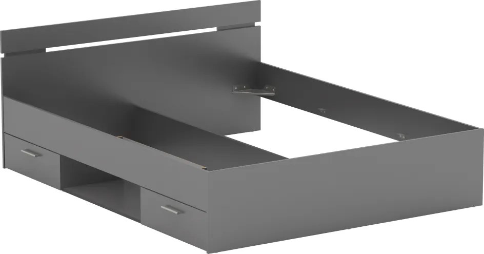 Ágykeret, 160x200, grafit, MICHIGAN NEW