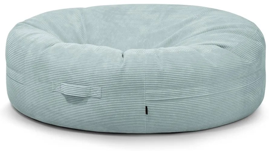 Mentazöld kordbársony babzsákfotel Roll 190 – SLOWDOWN