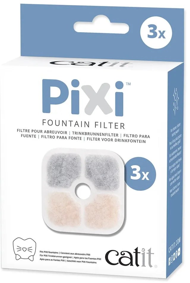 Szűrő szett itatókútba macskáknak, 3 db-os Catit Pixi – Plaček Pet Products