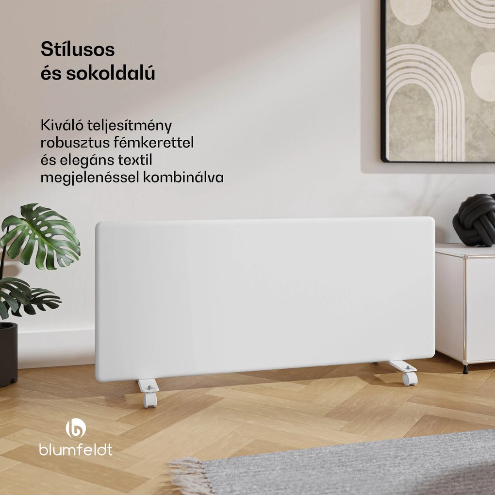 ThermaTouch konvektor, 2 000 W, elegáns kialakítás, érintéses vezérlés, 20 m²-ig