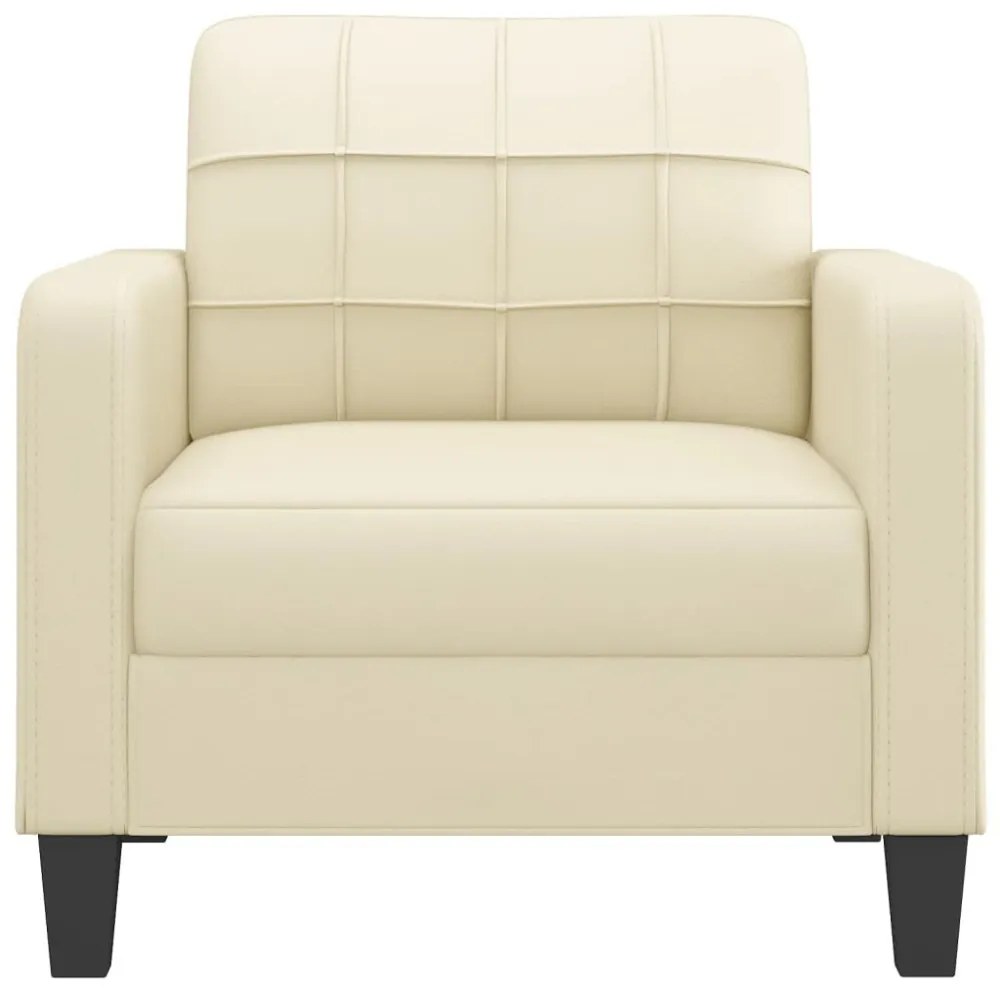 vidaXL krémszínű műbőr kanapéfotel 60 cm