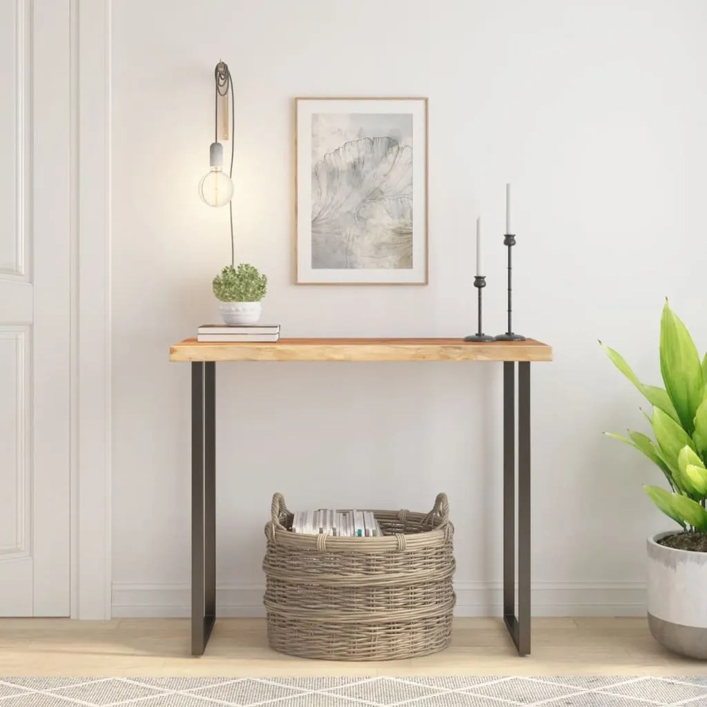 tömör akácfa téglalap alakú asztallap 100 x 40 x 2,5 cm