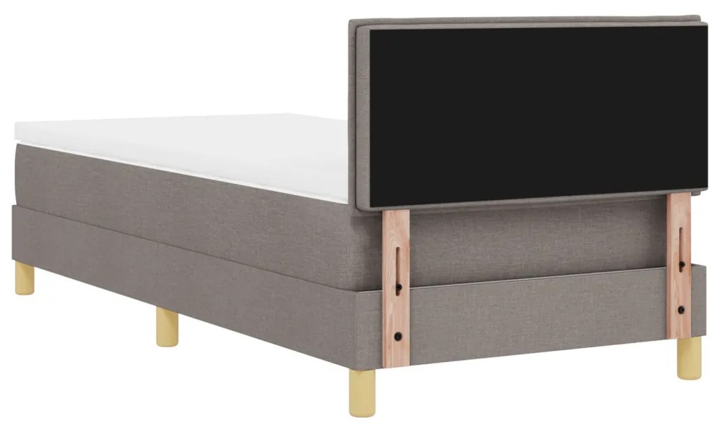 vidaXL LED Box Spring Ágy matracmal Tópszínű 80 x 200 cm szövet