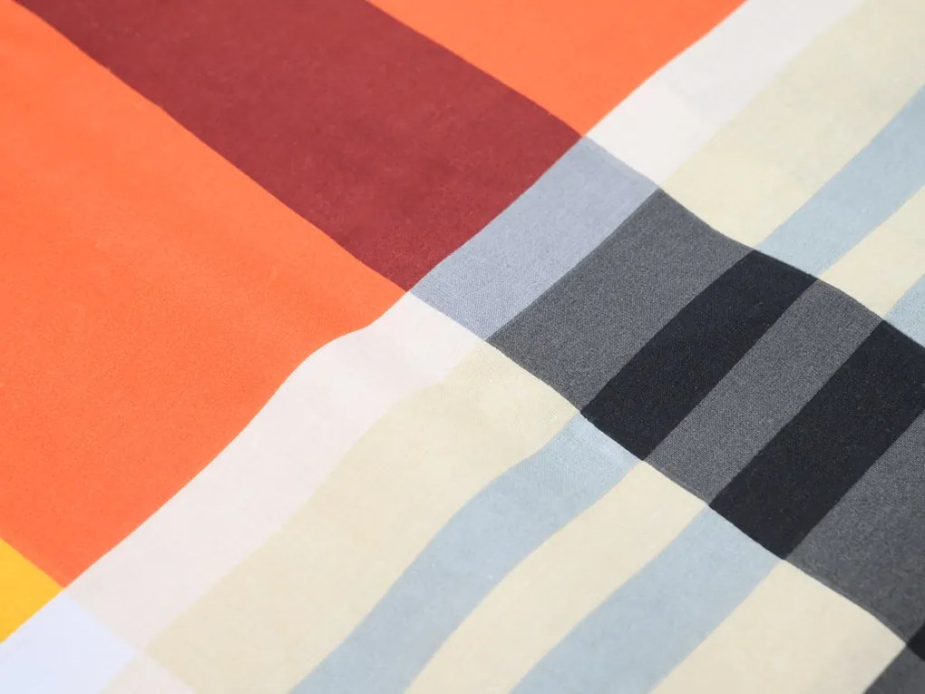 Renforcé pamut ágynemű ORANGE KUBE színes Ágyneműhuzat mérete: 70 x 90 cm | 140 x 200 cm