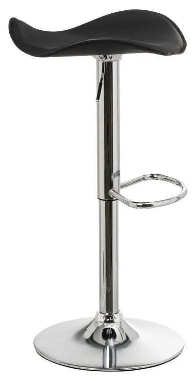 Fekete kárpitozott állítható magasságú bárszék szett 2 db-os (ülésmagasság 73 cm) – Casa Selección