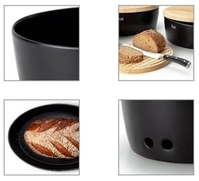 Continenta C3732 - Kenyértartó 13,5x36 cm fekete/bézs