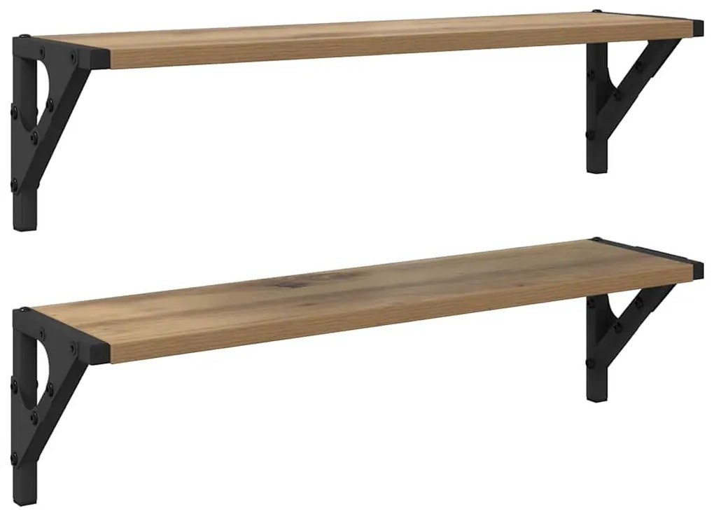 vidaXL Falpolcok 2 pcs Artisan tölgy 60 x 15 x 15,5 cm Faanyag