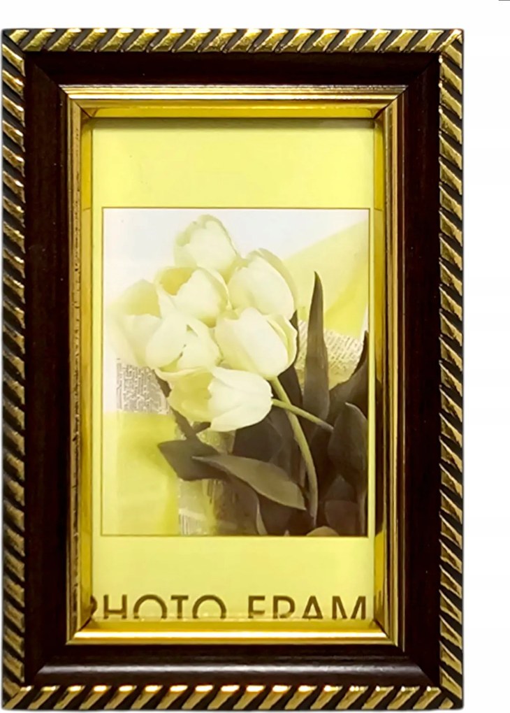 Barna-arany képkeret 10x6 cm A21-A