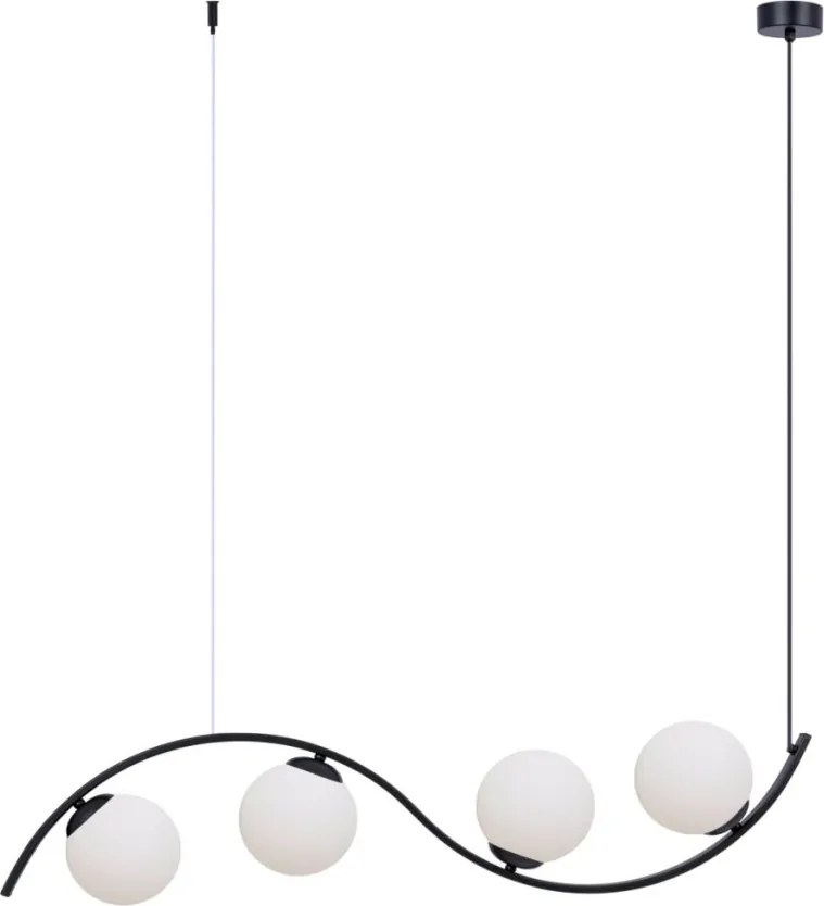 ZUMA LINE 5014 WAVE Modern Függesztett Lámpa Fehér, Fekete E14 IP20