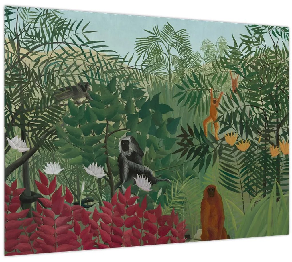 Kép - Henri Rousseau, Tropical Forest with Monkeys, reprodukciók (70x50 cm)