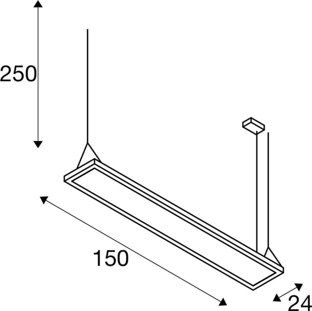 SLV 1007472 WORKLIGHT Modern Led Függesztett Lámpa Fehér LED IP20