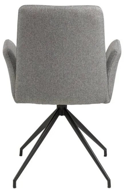 Szürke kárpitozott karfás étkezőfotel Naya – Actona