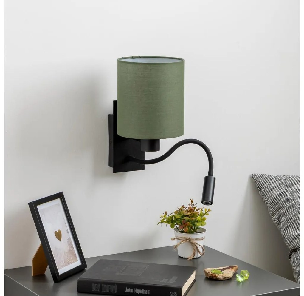 Brilagi - LED Fali lámpa NUBILA 1xE27/25W/230V + LED/3W fekete/zöld