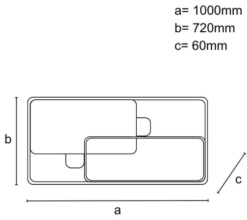 LED dimmelhető mennyezeti lámpatest LED/280W/230V 3000-6500K + távirányítóval